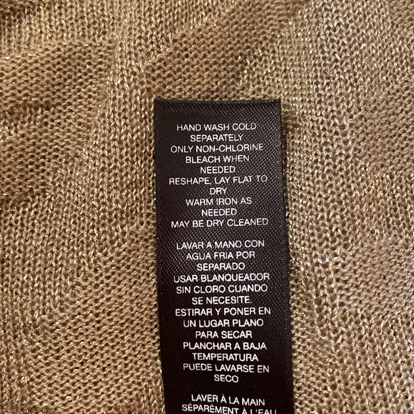 Chicos Travelers Collection Gold Pewter Tunic - Size 1 (12/14 in regular size) - Picture 8 of 9